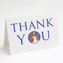 Load image into Gallery viewer, Cavalier King Charles Spaniel Blenheim #1 Thank You Greeting Cards -  Blank Note Cards – 8-Pack of Artist-Designed Cards with Envelopes