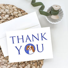 Load image into Gallery viewer, Cavalier King Charles Spaniel Blenheim #2 Thank You Greeting Cards -  Blank Note Cards – 8-Pack of Artist-Designed Cards with Envelopes