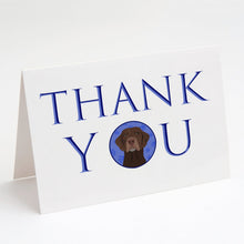 Load image into Gallery viewer, Labrador Retriever Chocolate #2 Thank You Greeting Cards -  Blank Note Cards – 8-Pack of Artist-Designed Cards with Envelopes