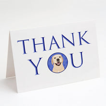 Load image into Gallery viewer, Labrador Retriever Yellow #2 Thank You Greeting Cards -  Blank Note Cards – 8-Pack of Artist-Designed Cards with Envelopes