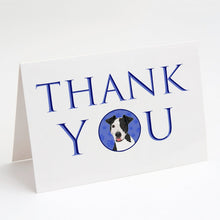 Load image into Gallery viewer, Pit Bull Black #2 Thank You Greeting Cards -  Blank Note Cards – 8-Pack of Artist-Designed Cards with Envelopes