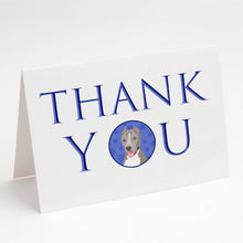 Load image into Gallery viewer, Pit Bull Blue #5 Thank You Greeting Cards -  Blank Note Cards – 8-Pack of Artist-Designed Cards with Envelopes