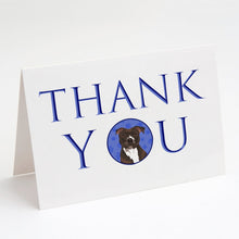 Load image into Gallery viewer, Pit Bull Brindle #2 Thank You Greeting Cards -  Blank Note Cards – 8-Pack of Artist-Designed Cards with Envelopes