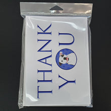 Load image into Gallery viewer, Pit Bull White #3 Thank You Greeting Cards -  Blank Note Cards – 8-Pack of Artist-Designed Cards with Envelopes