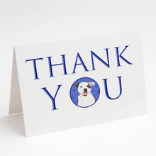 Load image into Gallery viewer, Pit Bull White #3 Thank You Greeting Cards -  Blank Note Cards – 8-Pack of Artist-Designed Cards with Envelopes