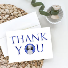 Load image into Gallery viewer, Poodle Standard Silver Thank You Greeting Cards -  Blank Note Cards – 8-Pack of Artist-Designed Cards with Envelopes
