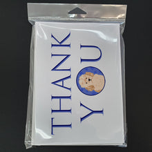 Load image into Gallery viewer, Poodle Toy Apricot #2 Thank You Greeting Cards -  Blank Note Cards – 8-Pack of Artist-Designed Cards with Envelopes