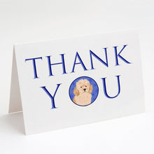 Load image into Gallery viewer, Poodle Toy Apricot #2 Thank You Greeting Cards -  Blank Note Cards – 8-Pack of Artist-Designed Cards with Envelopes