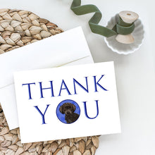 Load image into Gallery viewer, Poodle Toy Brown Thank You Greeting Cards -  Blank Note Cards – 8-Pack of Artist-Designed Cards with Envelopes