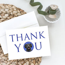 Load image into Gallery viewer, Poodle Toy Grey Thank You Greeting Cards -  Blank Note Cards – 8-Pack of Artist-Designed Cards with Envelopes