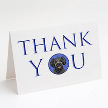 Load image into Gallery viewer, Poodle Toy Grey Thank You Greeting Cards -  Blank Note Cards – 8-Pack of Artist-Designed Cards with Envelopes