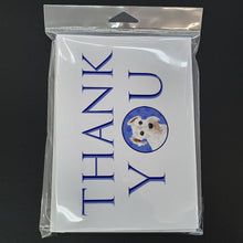 Load image into Gallery viewer, Schnauzer White #1 Thank You Greeting Cards -  Blank Note Cards – 8-Pack of Artist-Designed Cards with Envelopes