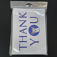 Load image into Gallery viewer, Schnauzer White #2 Thank You Greeting Cards -  Blank Note Cards – 8-Pack of Artist-Designed Cards with Envelopes