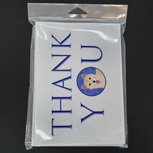Load image into Gallery viewer, Shiba Inu Cream #1 Thank You Greeting Cards -  Blank Note Cards – 8-Pack of Artist-Designed Cards with Envelopes