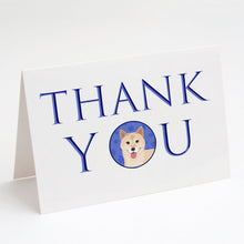 Load image into Gallery viewer, Shiba Inu Cream #1 Thank You Greeting Cards -  Blank Note Cards – 8-Pack of Artist-Designed Cards with Envelopes