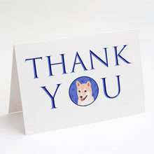 Load image into Gallery viewer, Shiba Inu Cream #2 Thank You Greeting Cards -  Blank Note Cards – 8-Pack of Artist-Designed Cards with Envelopes