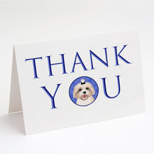 Load image into Gallery viewer, Shih-Tzu Gold #2 Thank You Greeting Cards -  Blank Note Cards – 8-Pack of Artist-Designed Cards with Envelopes