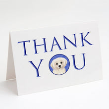 Load image into Gallery viewer, Shih-Tzu Gold #4 Thank You Greeting Cards -  Blank Note Cards – 8-Pack of Artist-Designed Cards with Envelopes