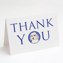 Load image into Gallery viewer, Shih-Tzu Gold #7 Thank You Greeting Cards -  Blank Note Cards – 8-Pack of Artist-Designed Cards with Envelopes