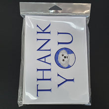 Load image into Gallery viewer, Shih-Tzu Silver and White #1 Thank You Greeting Cards -  Blank Note Cards – 8-Pack of Artist-Designed Cards with Envelopes