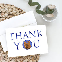 Load image into Gallery viewer, Yorkie Black and Gold #1 Thank You Greeting Cards -  Blank Note Cards – 8-Pack of Artist-Designed Cards with Envelopes