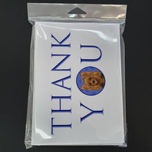 Load image into Gallery viewer, Yorkie Black and Gold #1 Thank You Greeting Cards -  Blank Note Cards – 8-Pack of Artist-Designed Cards with Envelopes