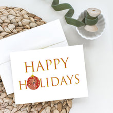 Load image into Gallery viewer, Chihuahua Red #1 Happy Holidays Greeting Cards -  Blank Note Cards – 8-Pack of Artist-Designed Cards with Envelopes