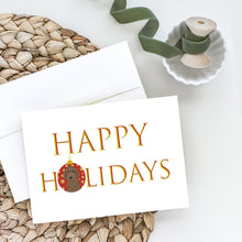 Load image into Gallery viewer, Doodle Chocolate #2 Happy Holidays Greeting Cards -  Blank Note Cards – 8-Pack of Artist-Designed Cards with Envelopes