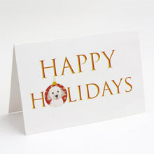 Load image into Gallery viewer, Doodle Cream #4 Happy Holidays Greeting Cards -  Blank Note Cards – 8-Pack of Artist-Designed Cards with Envelopes