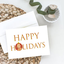 Load image into Gallery viewer, Doodle Liver #2 Happy Holidays Greeting Cards -  Blank Note Cards – 8-Pack of Artist-Designed Cards with Envelopes