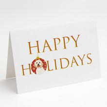 Load image into Gallery viewer, Doodle Red #2 Happy Holidays Greeting Cards -  Blank Note Cards – 8-Pack of Artist-Designed Cards with Envelopes