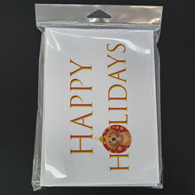 Load image into Gallery viewer, Golden Retriever Red #2 Happy Holidays Greeting Cards -  Blank Note Cards – 8-Pack of Artist-Designed Cards with Envelopes