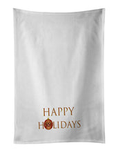 Load image into Gallery viewer, Golden Retriever Red #2 Happy Holidays White Kitchen Towel Set of 2