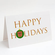 Load image into Gallery viewer, Brussels Griffon Happy Holidays Christmas Greeting Cards -  Blank Note Cards – 8-Pack of Artist-Designed Cards with Envelopes