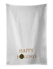 Load image into Gallery viewer, Brussels Griffon - Dog Face Happy Holidays Christmas White Kitchen Towel Set of 2