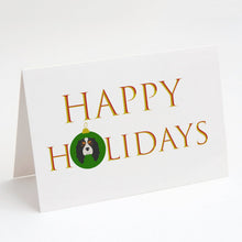 Load image into Gallery viewer, Cavalier King Charles Spaniel Happy Holidays Christmas Greeting Cards -  Blank Note Cards – 8-Pack of Artist-Designed Cards with Envelopes