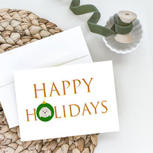 Load image into Gallery viewer, Coton de Tulear Happy Holidays Christmas Greeting Cards -  Blank Note Cards – 8-Pack of Artist-Designed Cards with Envelopes