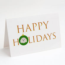 Load image into Gallery viewer, Coton de Tulear Happy Holidays Christmas Greeting Cards -  Blank Note Cards – 8-Pack of Artist-Designed Cards with Envelopes