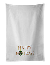 Load image into Gallery viewer, French Bulldog - Dog Face Happy Holidays Christmas White Kitchen Towel Set of 2
