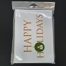 Load image into Gallery viewer, Imperial Shih Tzu Happy Holidays Christmas Greeting Cards -  Blank Note Cards – 8-Pack of Artist-Designed Cards with Envelopes