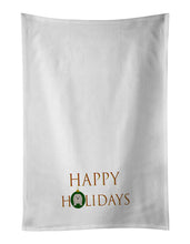 Load image into Gallery viewer, Lhasa Apso - Dog Face Happy Holidays Christmas White Kitchen Towel Set of 2