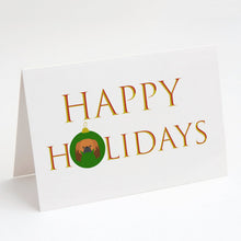 Load image into Gallery viewer, Pekingese Happy Holidays Christmas Greeting Cards -  Blank Note Cards – 8-Pack of Artist-Designed Cards with Envelopes