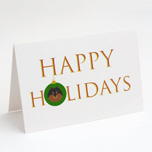 Load image into Gallery viewer, Pomeranian Happy Holidays Christmas Greeting Cards -  Blank Note Cards – 8-Pack of Artist-Designed Cards with Envelopes