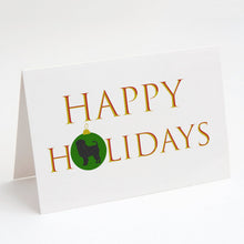 Load image into Gallery viewer, Affenpinscher #2 Happy Holidays Greeting Cards -  Blank Note Cards – 8-Pack of Artist-Designed Cards with Envelopes