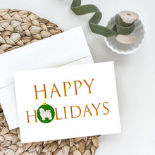 Load image into Gallery viewer, Bolognese Happy Holidays Greeting Cards -  Blank Note Cards – 8-Pack of Artist-Designed Cards with Envelopes
