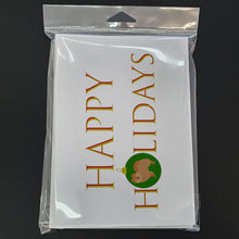 Load image into Gallery viewer, German Spitz #2 Happy Holidays Greeting Cards -  Blank Note Cards – 8-Pack of Artist-Designed Cards with Envelopes