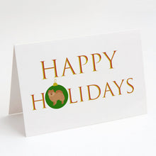Load image into Gallery viewer, German Spitz #2 Happy Holidays Greeting Cards -  Blank Note Cards – 8-Pack of Artist-Designed Cards with Envelopes