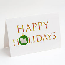 Load image into Gallery viewer, Lhasa Apso #2 Happy Holidays Greeting Cards -  Blank Note Cards – 8-Pack of Artist-Designed Cards with Envelopes