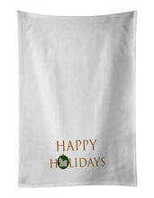 Load image into Gallery viewer, Maltese Happy Holidays White Kitchen Towel Set of 2