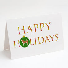 Load image into Gallery viewer, Akita Happy Holidays Greeting Cards -  Blank Note Cards – 8-Pack of Artist-Designed Cards with Envelopes